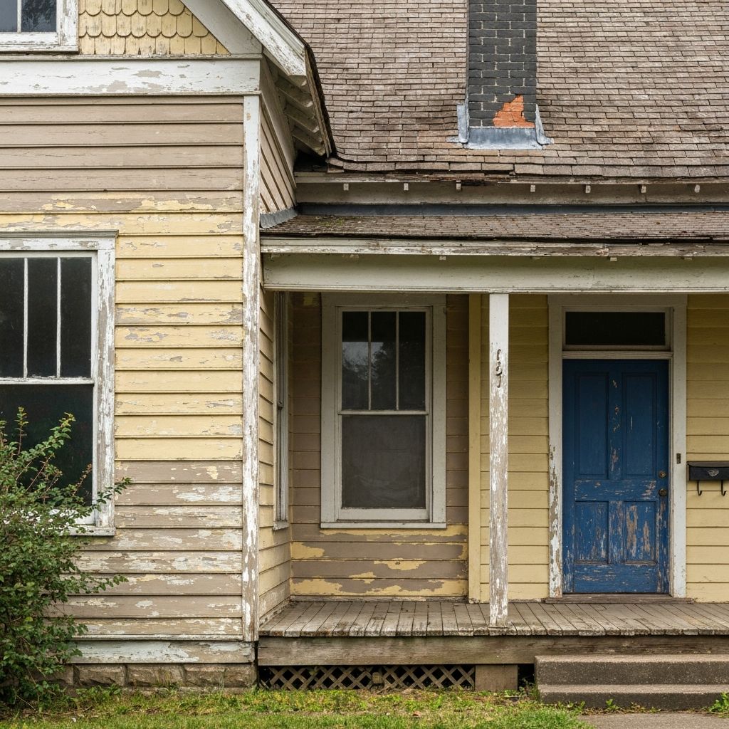 House exterior before painting